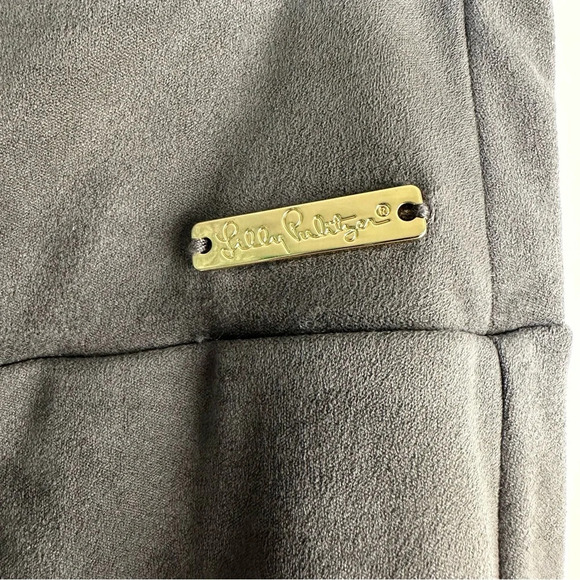 Lilly Pulitzer Gray Micro Suede Leggings Size 2 Soft Cozy - Picture 3 of 7